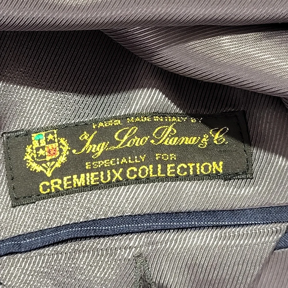 Cremieux loro piana blazer mens 44L- 50 Blue button front 100% wool Canada